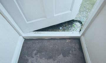 Water Flood Damage; Basement floor water flooding